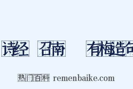 诗经·召南·摽有梅造句是什么意思的图片